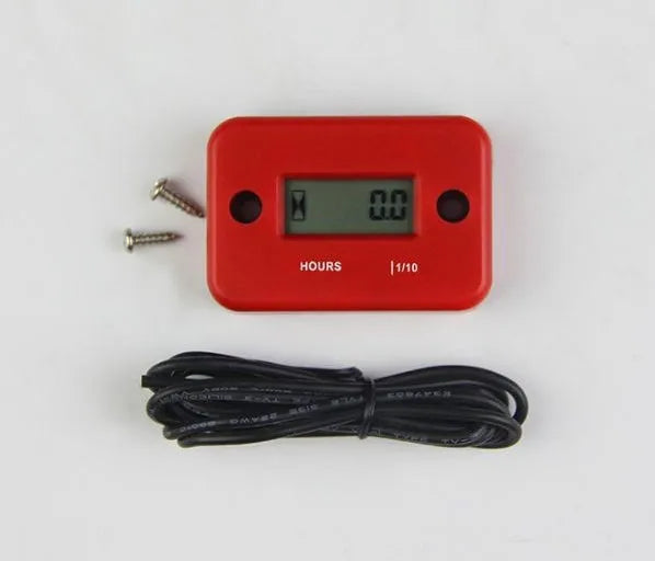 Waterproof LCD induction hour meter for motorcycle motorboat ATV gasoline engines 9999.9 hours