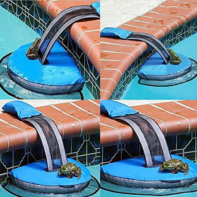 Blue polyester fibre swimming pool small animal rescue net for frogs and birds