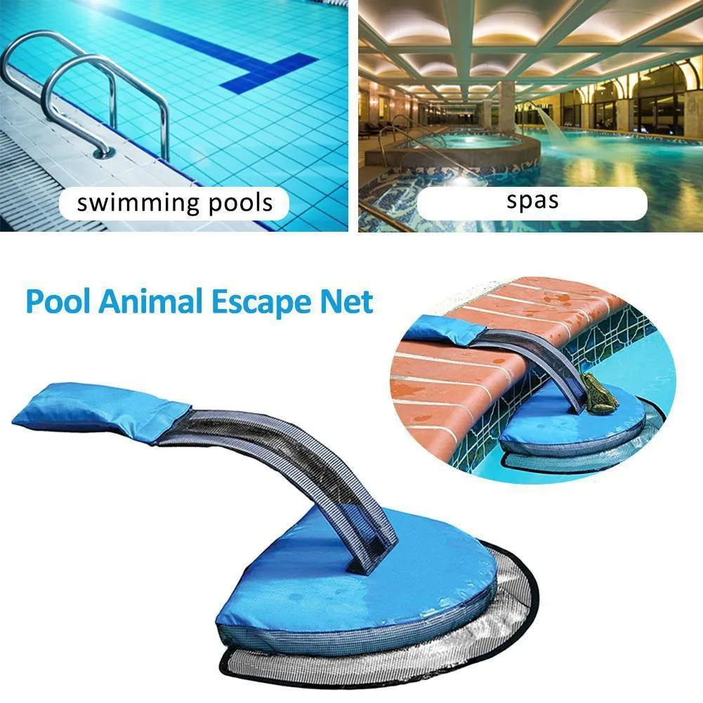 Blue polyester fibre swimming pool small animal rescue net for frogs and birds