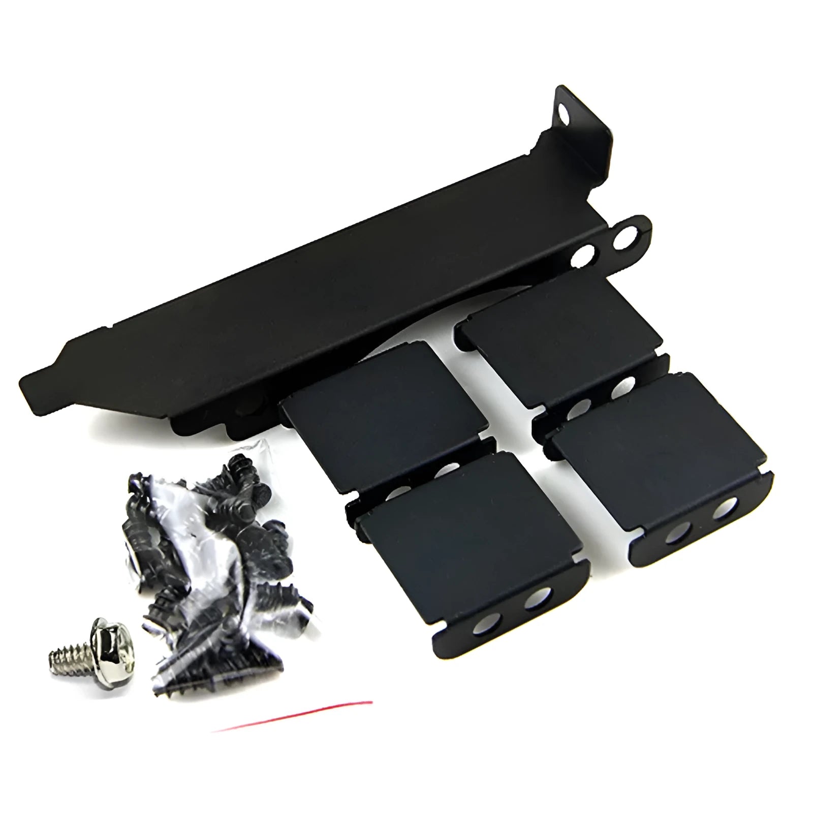 Graphics card cooling fan bracket showing 80mm and 90mm fan mounting points in three colour options