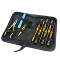 Remote control model car toolkit showing titanium-plated screwdrivers, hexagonal sleeves, M3 M4 sockets, and tool bag