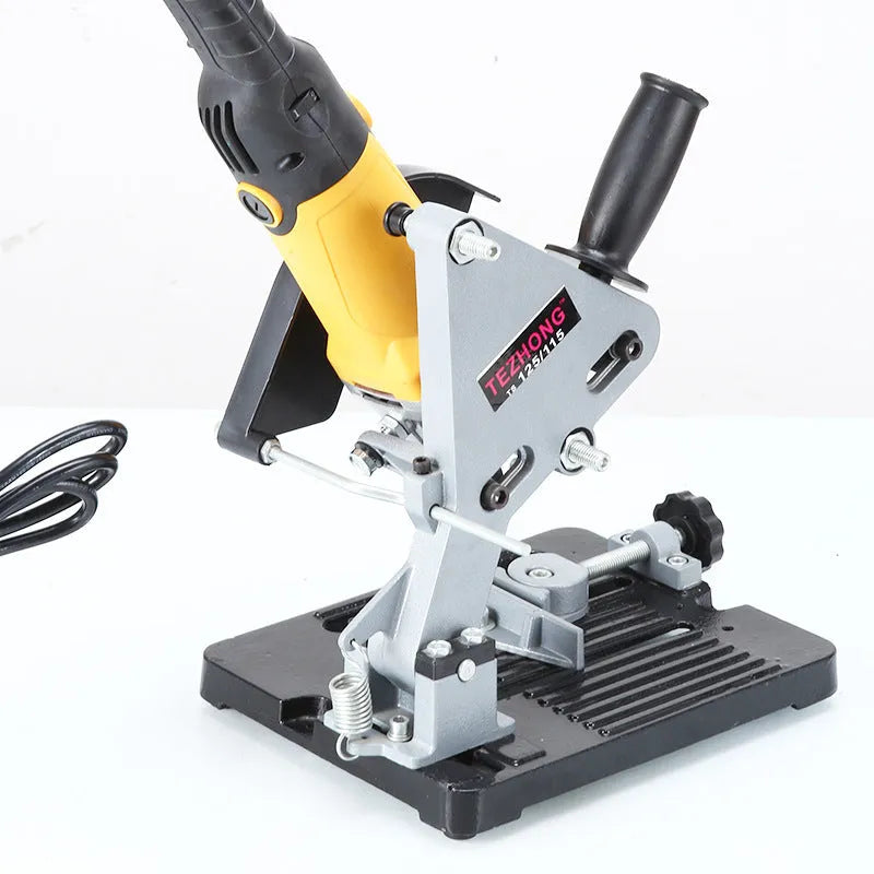 Alloy angle grinder mounting bracket with 125mm length and single tooth design