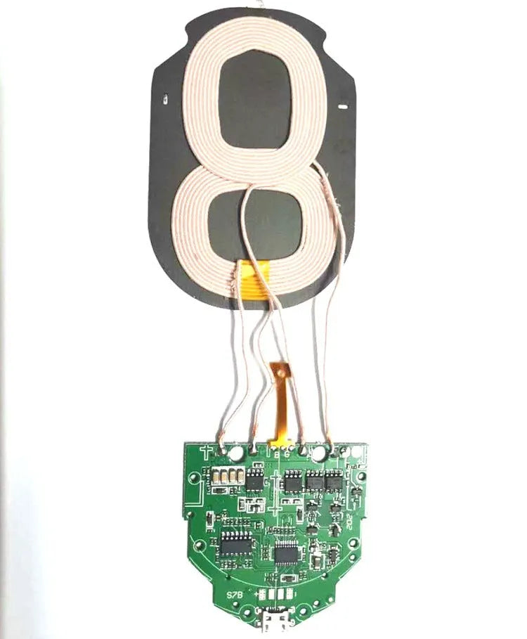 Qi wireless charger pad, 10W fast charge, 0.035kg, CE FCC RoHS certified, S7B dual coil module