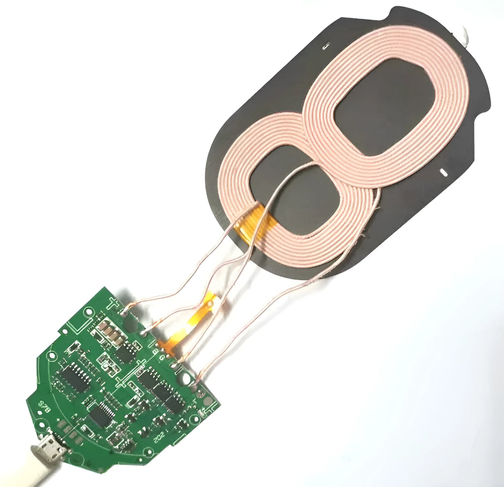 Qi wireless charger pad, 10W fast charge, 0.035kg, CE FCC RoHS certified, S7B dual coil module