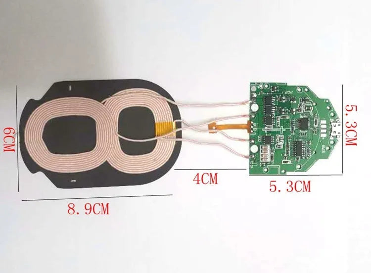 Qi wireless charger pad, 10W fast charge, 0.035kg, CE FCC RoHS certified, S7B dual coil module