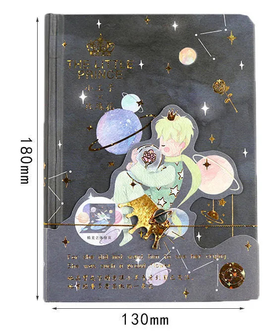 A5 hardcover notebook with butterfly-themed bronzed decoration and colour interior pages