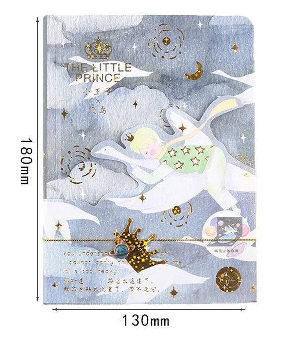 A5 hardcover notebook with butterfly-themed bronzed decoration and colour interior pages