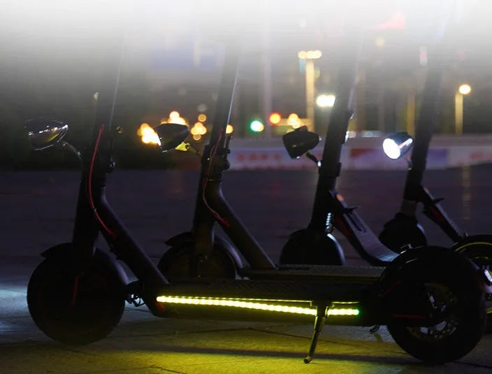 LED strip light for electric scooter and skateboard, colourful, 304 stainless steel, multi-mode waterproof night safety lamp