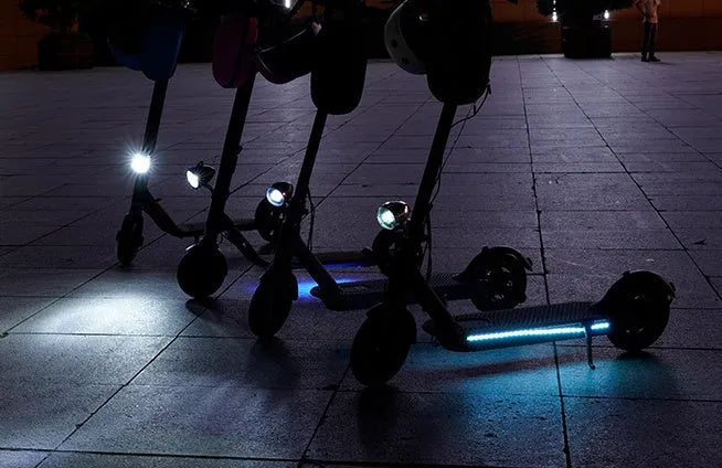 LED strip light for electric scooter and skateboard, colourful, 304 stainless steel, multi-mode waterproof night safety lamp