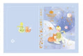Hardback Little Prince notebook open on a table, showing one of four cover designs: sunset, bird, roses, or fox.