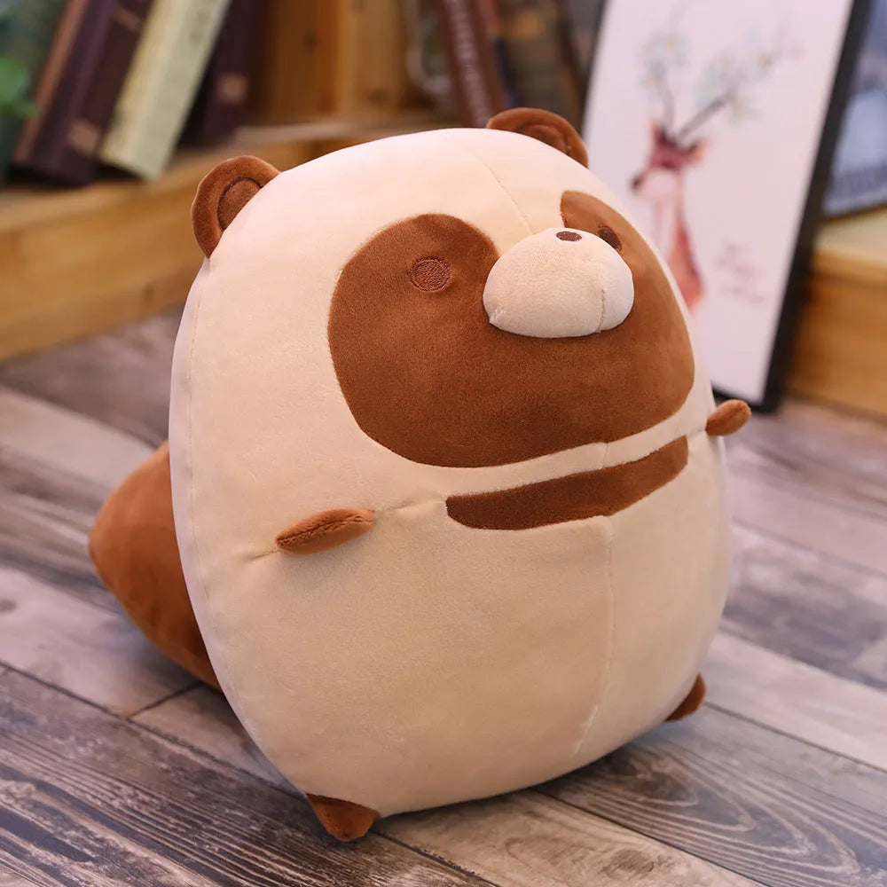 Civet cat and fox plush toy cushions with PP cotton filling, crystal super soft plush, three weights