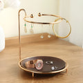 Walnut solid wood key rack with metal hooks measuring 21cm wide by 16.5cm deep