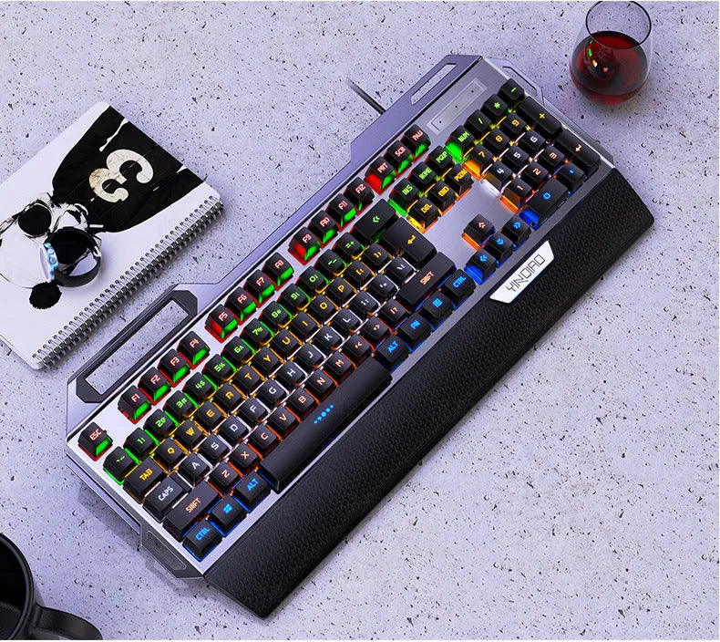 Silver Carving K100 metal mechanical keyboard 108 keys black colour with wired USB cable