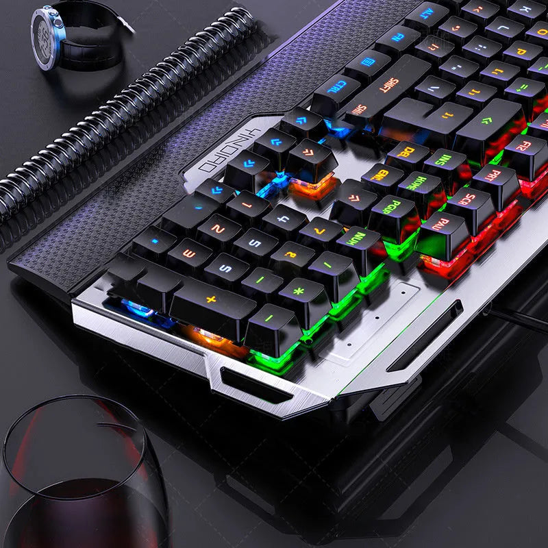 Silver Carving K100 metal mechanical keyboard 108 keys black colour with wired USB cable