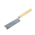 Single-row pet grooming comb with wooden handle and 40 steel needle teeth, 19.5 x 3cm, silver