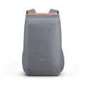 Jinshengsi medium USB charging backpack in dark gray, polyester, 15.6 inch laptop capacity