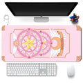 Sailor Moon non-slip desk mat with natural rubber backing and fine cloth surface, available in multiple sizes.