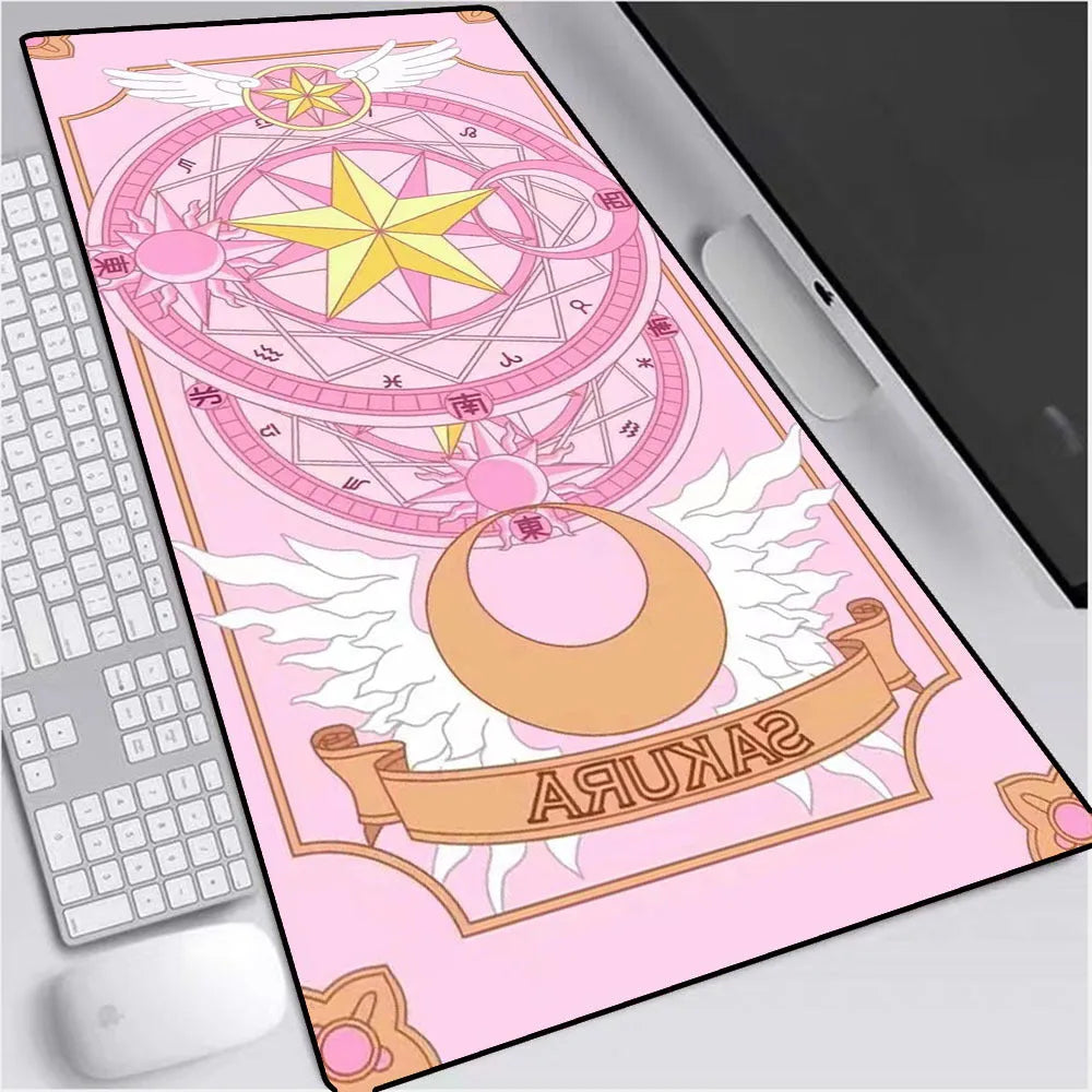 Sailor Moon non-slip desk mat with natural rubber backing and fine cloth surface, available in multiple sizes.