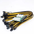 Server power to 6pin PCIe GPU adapter card with twelve 50cm 8-pin cables