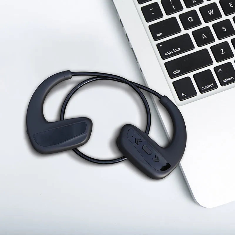 Suomijia SM608 Bluetooth swimming headset in black or red for waterproof sports audio