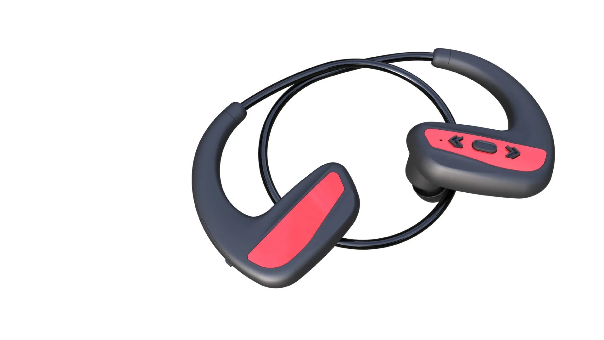 Suomijia SM608 Bluetooth swimming headset in black or red for waterproof sports audio