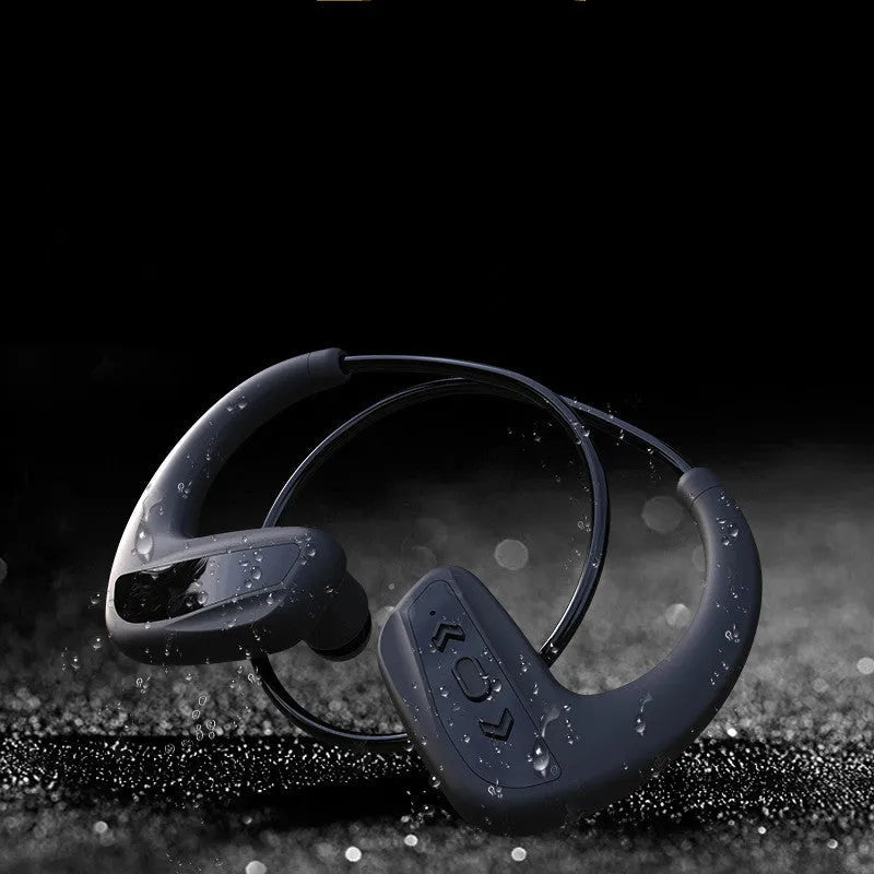 Suomijia SM608 Bluetooth swimming headset in black or red for waterproof sports audio