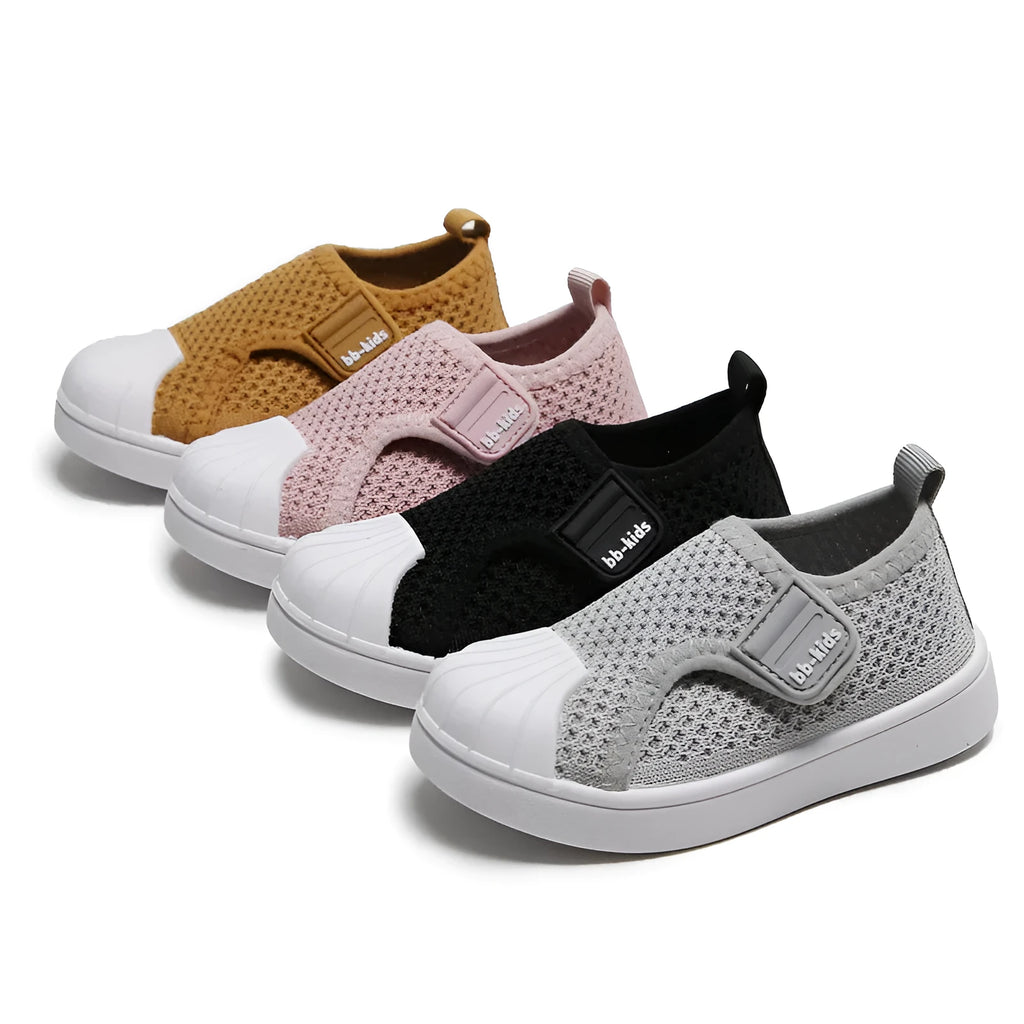 Children's striped slip-on sneakers with non-slip PVC sole in multiple colours