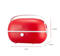 Green portable electric lunch box with stainless steel inner tank and control panel
