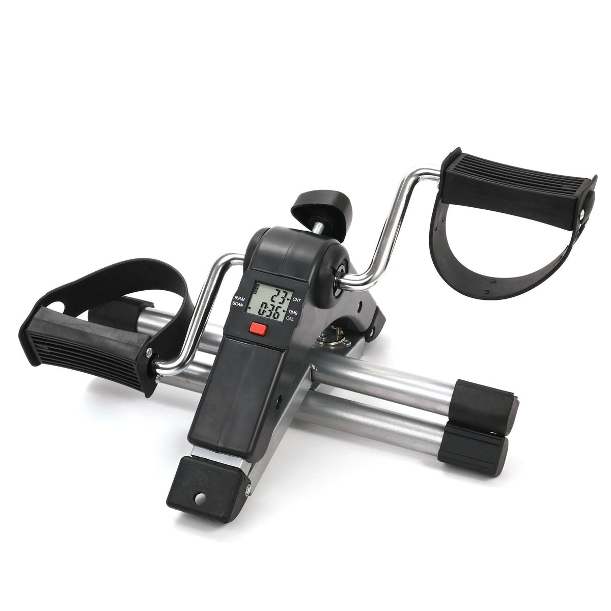 Folding fitness pedal stepper exercise machine with LCD display and adjustable resistance in as-shown colour