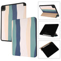 Tablet case in blue with tri-fold cover and pen slot for iPad 10.2 inch