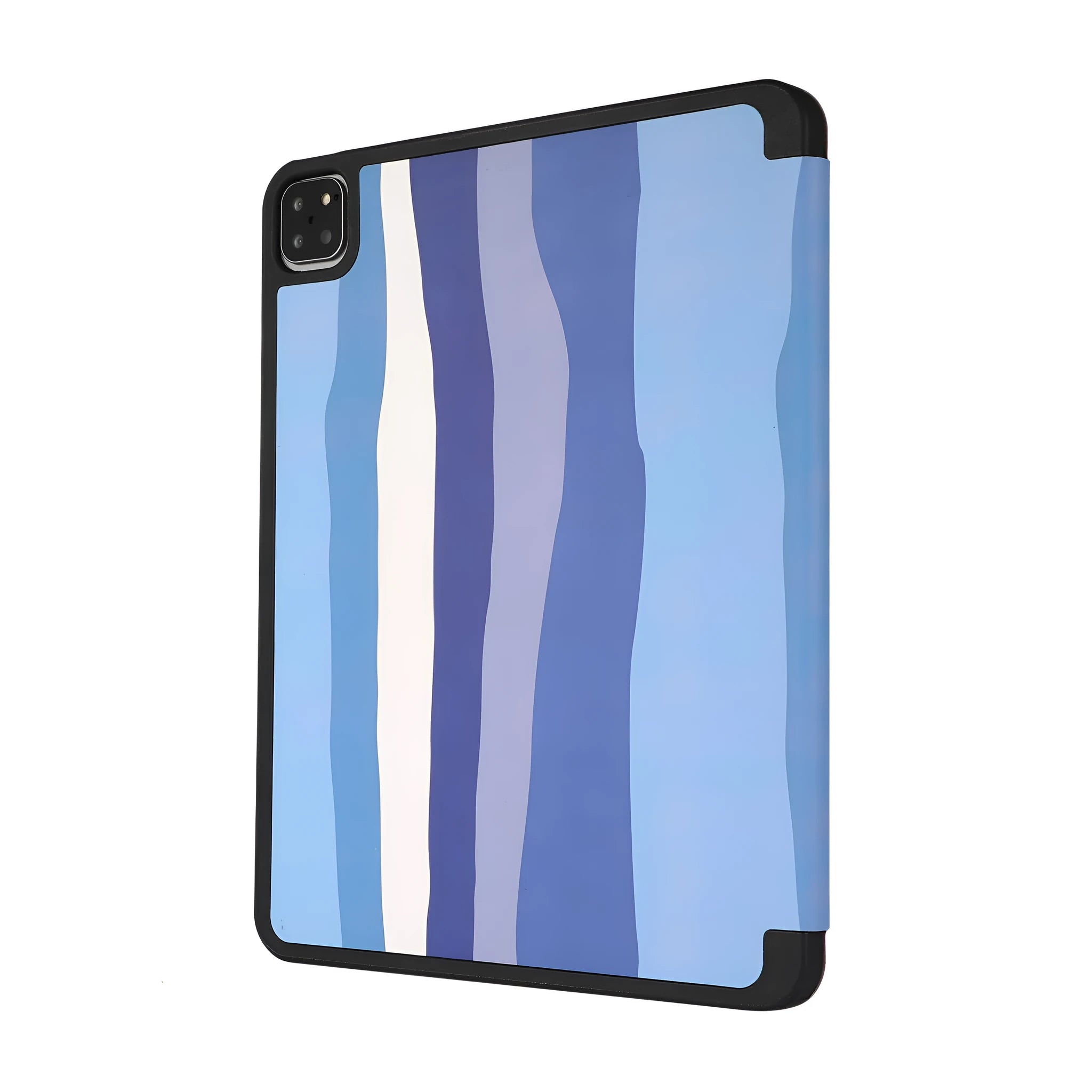 Tablet case in blue with tri-fold cover and pen slot for iPad 10.2 inch
