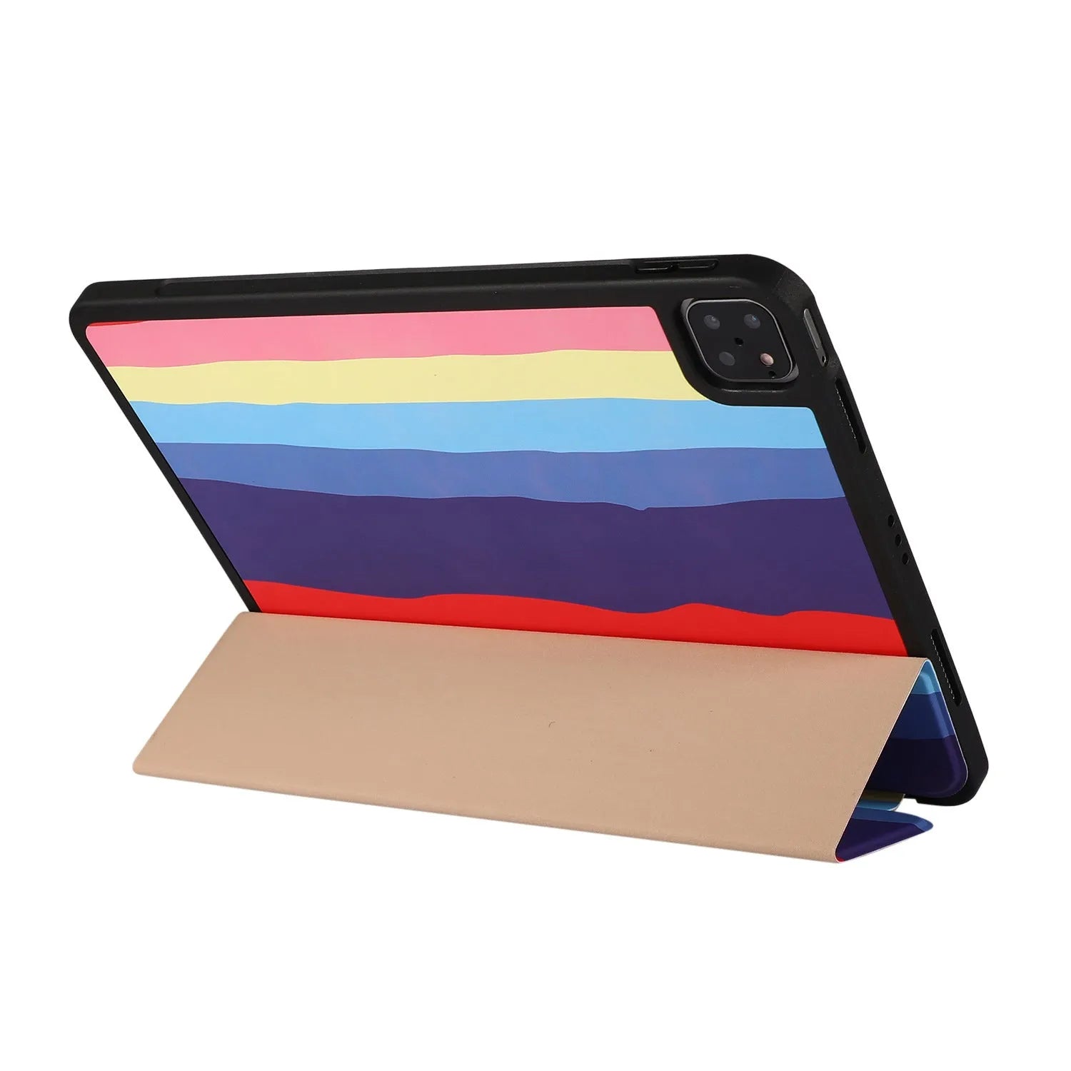 Tablet case in blue with tri-fold cover and pen slot for iPad 10.2 inch