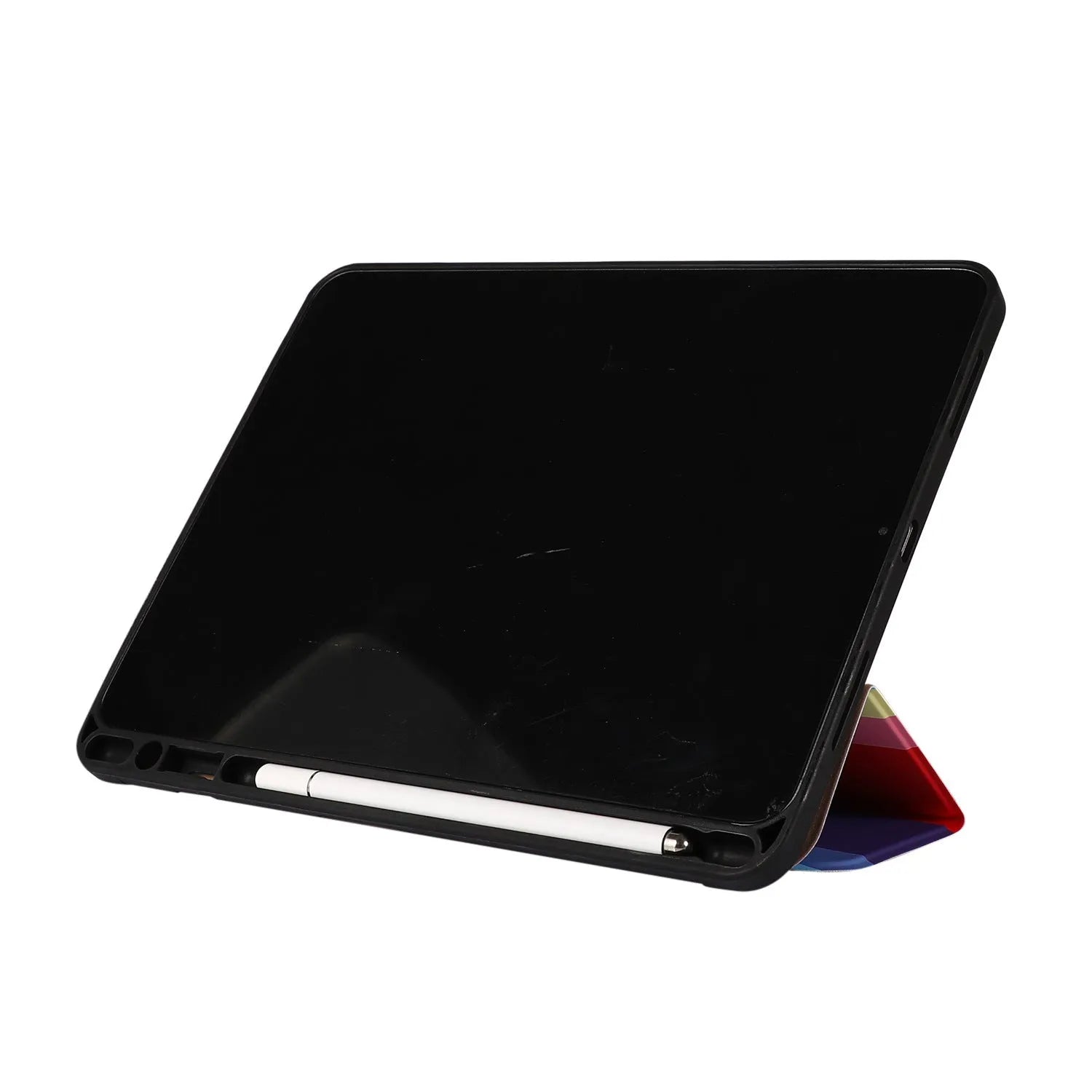 Tablet case in blue with tri-fold cover and pen slot for iPad 10.2 inch