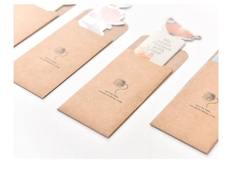 Flat butterfly paper bookmark from Japan and South Korea, 13.5cm long, for gifting.