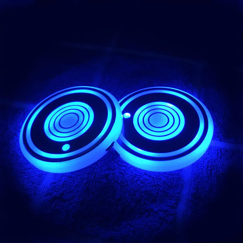 Di Shun LED luminous acrylic water coaster 68mm diameter with glowing edge in colour style 1