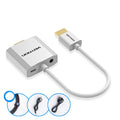 Silver Wei Xun HDMI to VGA adapter cable with audio support, pure copper core, 25cm length