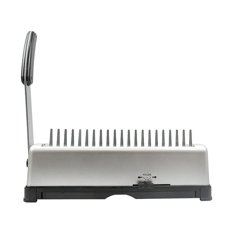 White manual A4 comb binding machine with 21-hole punching capacity