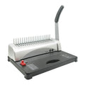 White manual A4 comb binding machine with 21-hole punching capacity