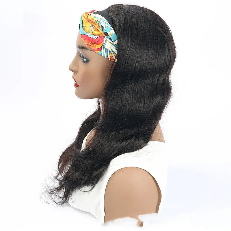 Human hair body wave lace wig in 1B natural colour, 8-26 inch length, 150% density full hand hook
