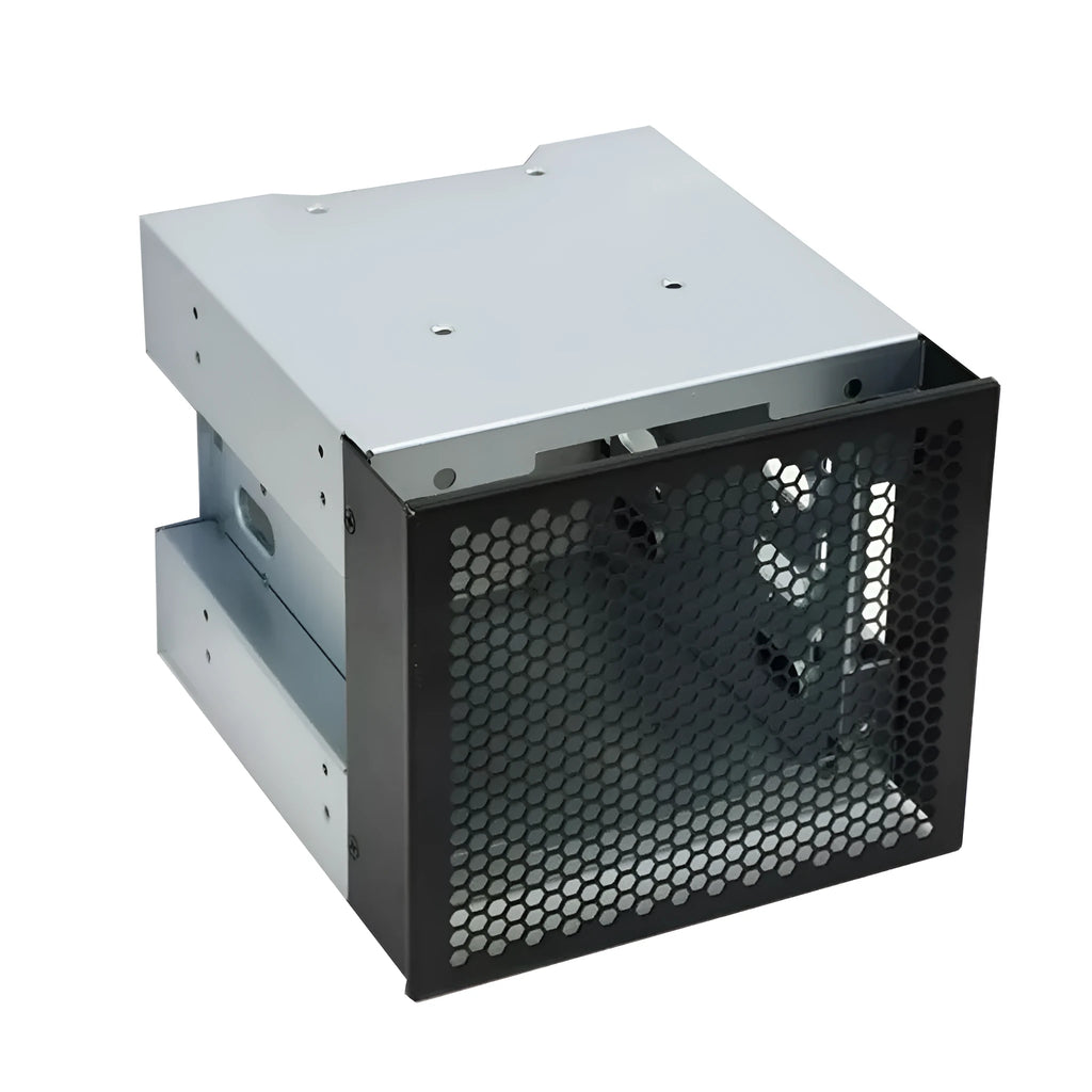 Transparent 5.25 to 3.5 inch hard drive cage for desktop PC optical drive bay conversion