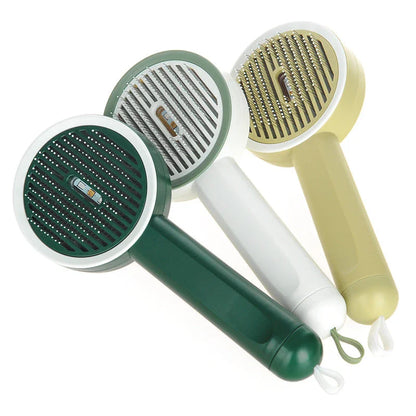 A versatile pet grooming tool with a 2-in-1 comb and UVC sanitizer, designed to gently remove hair, dander, and tangles while killing mites and bacteria for a deeper clean.