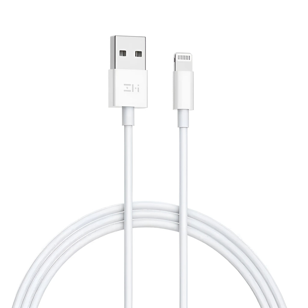 White Apple MFi-certified Lightning to USB charging cable 1 metre length for iPhone