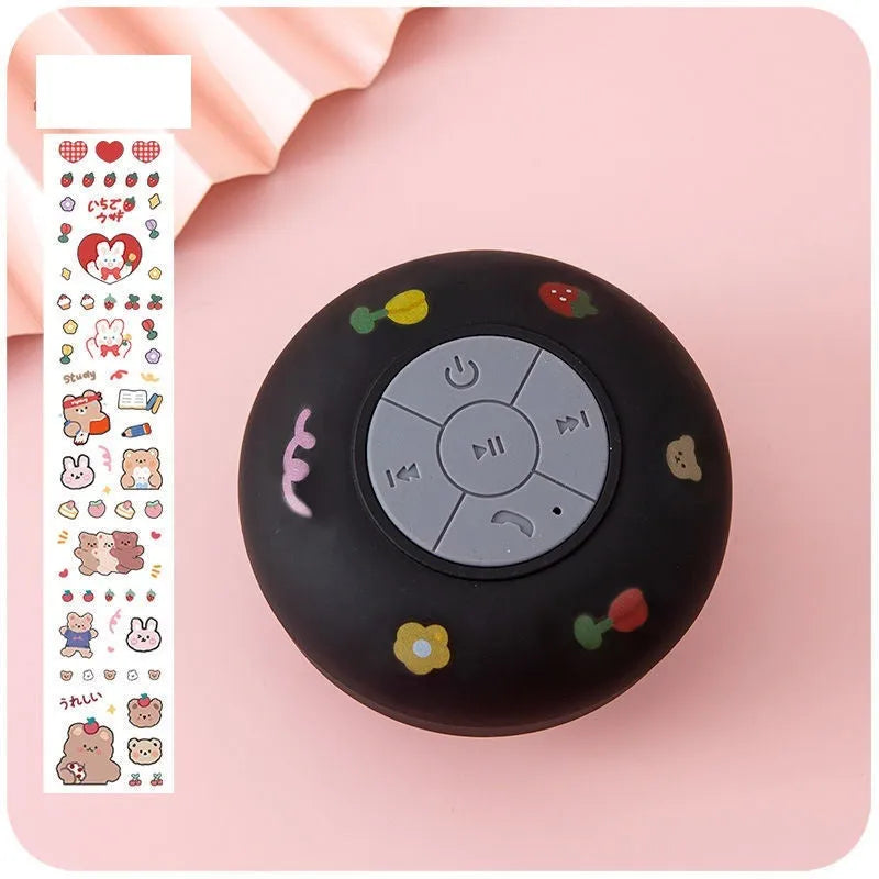 Waterproof wireless Bluetooth mini speaker with suction cup mount in five colour options