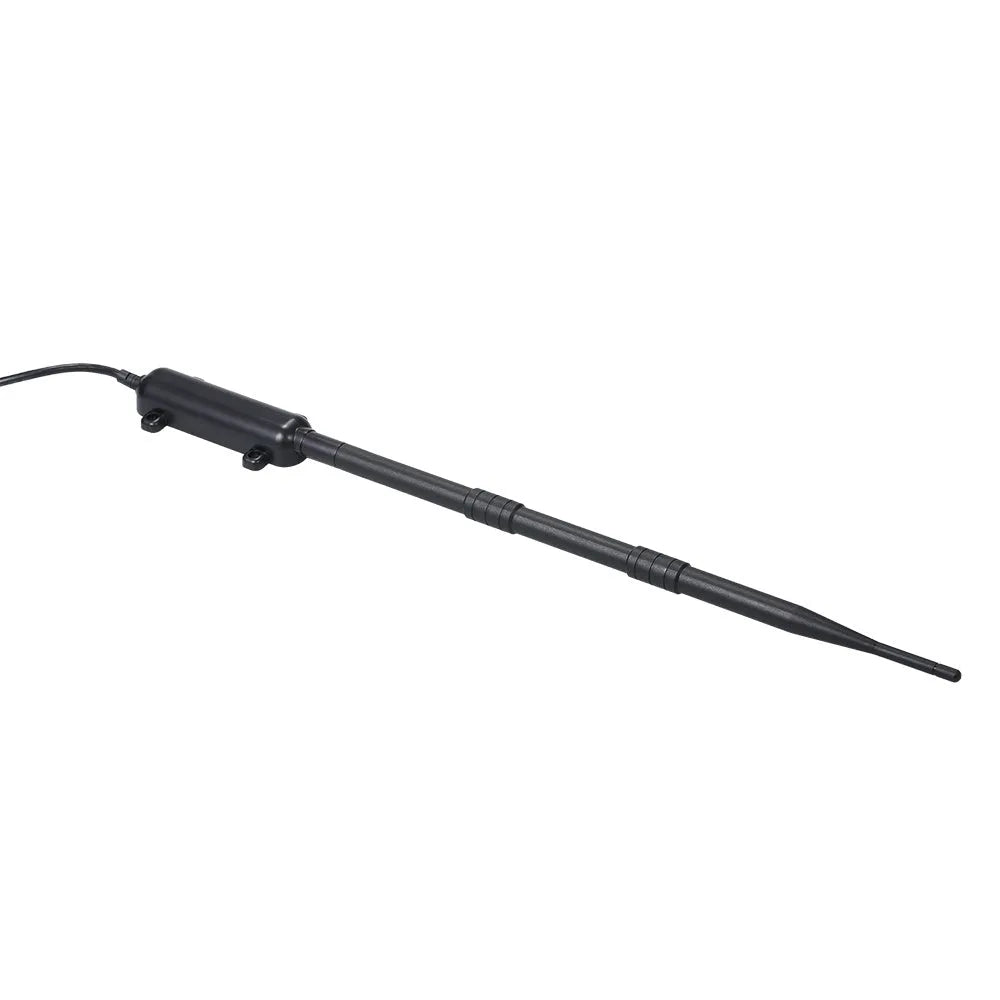 Black outdoor USB WiFi receiver with smart MIMO antenna, 1000m range, waterproof