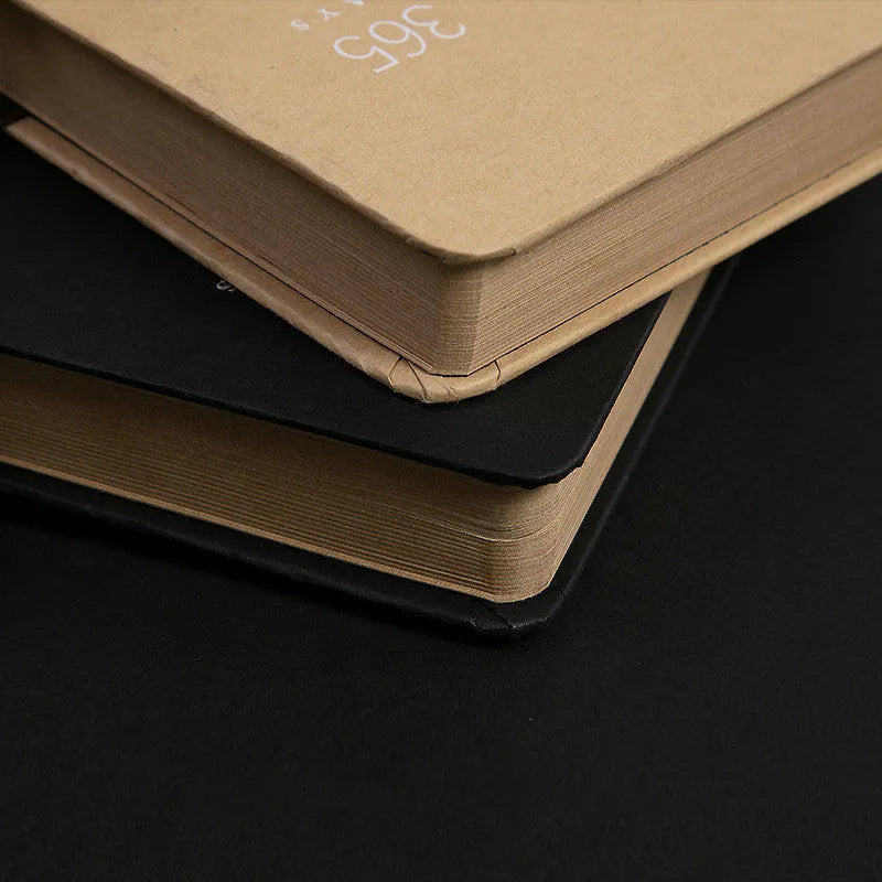 A5 hardcover locked diary notebook with Daolin paper pages in beige camel or ya black options