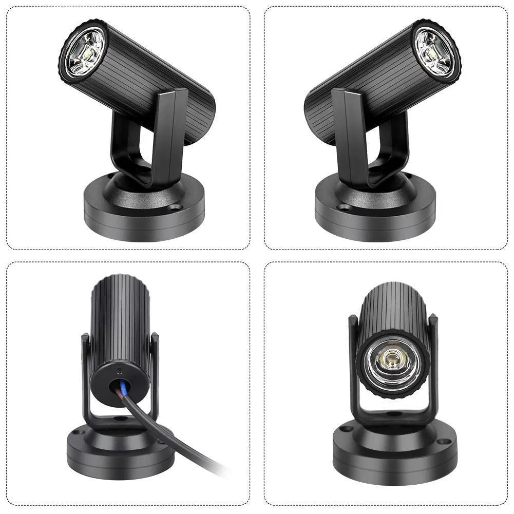 Black plastic 1W RGBW LED stage pinspot beam spotlight for professional lighting