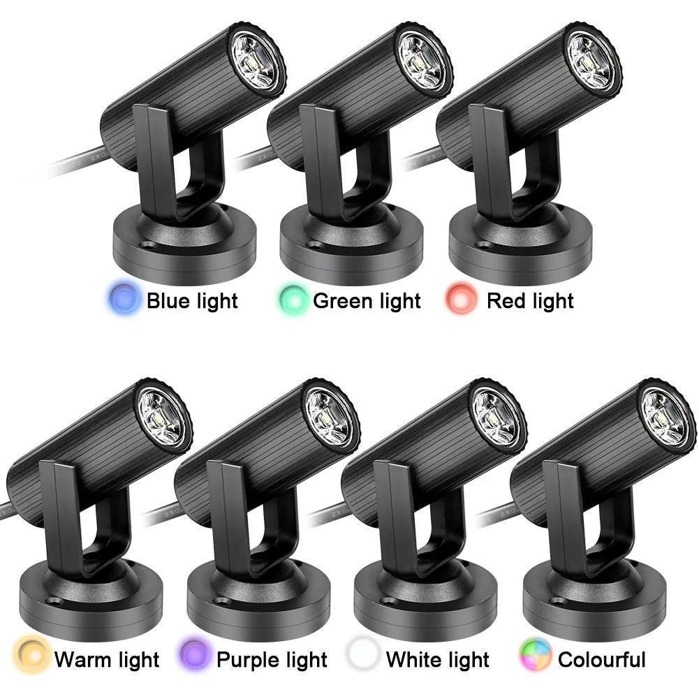 Black plastic 1W RGBW LED stage pinspot beam spotlight for professional lighting