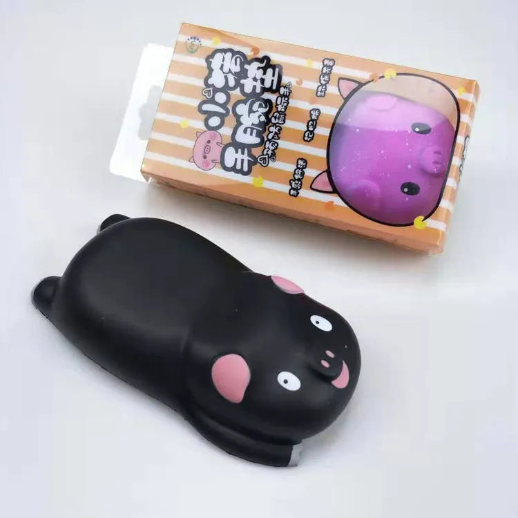Black PU wristband mouse pad with integrated hand rest and wrist guard on a wooden desk