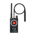 Black wireless signal detector with ABS and metal casing, 1-8000MHz, anti-sneak shooting and GPS anti-tracking function