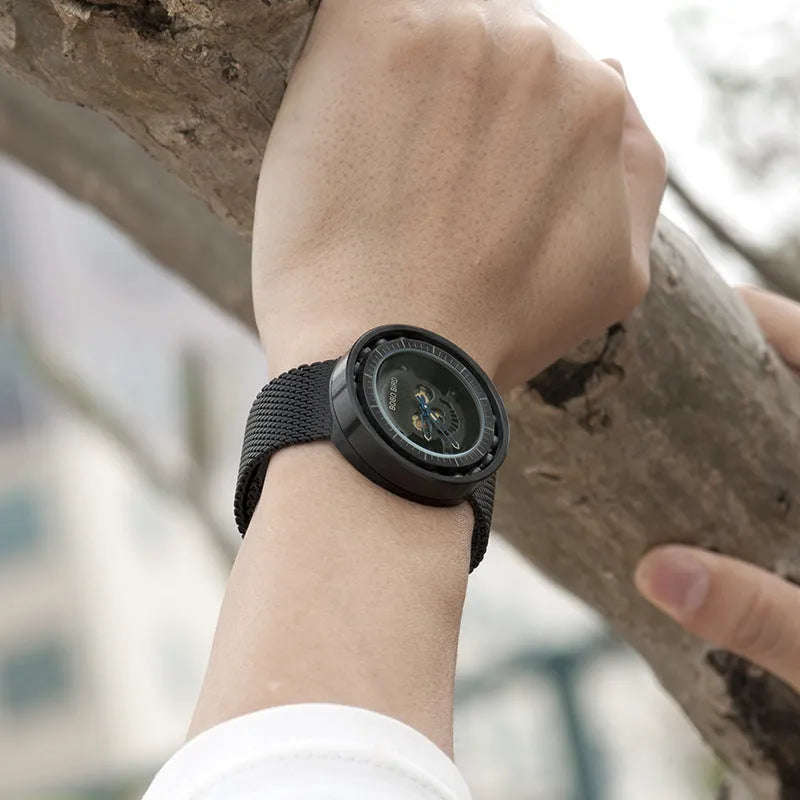 Bobo Bird wood watch quartz watch three eye multifunctional men's watch with natural wood case